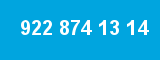 922 874 13 14 922 874 13 14
